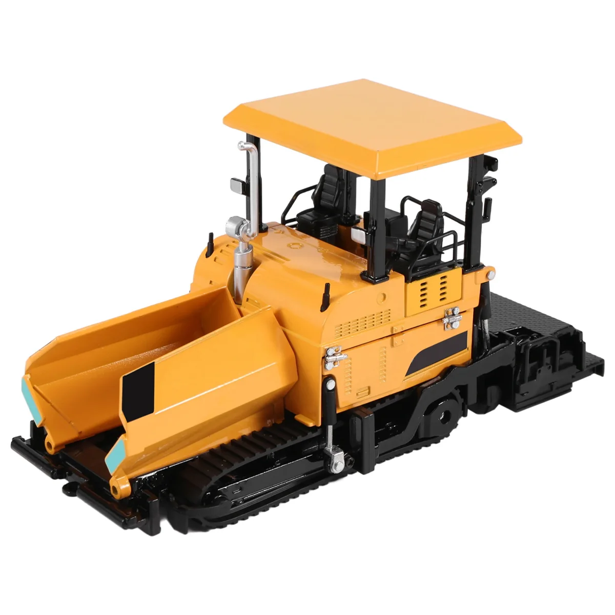 Liga diecast pavimentar máquina de pavimentação asfalto estrada caminhão de construção 1:40 modelo de veículo de engenharia decoração brinquedos do miúdo, amarelo