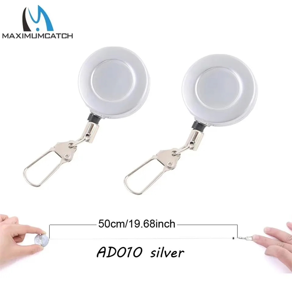 Maximumcatch Vliegvissen Zinger Retractor Clip Badge Houder Sleutelhanger Haak Koord Lijn Winder Extractor Vistuig Gereedschap