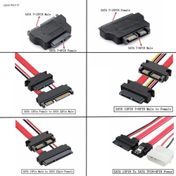 Slimline SATA 13pin Male to Female SATA Adapter Cable Serial ATA 22Pin 7+15 to Slimline SATA 13Pin 7+6 Connector Conterver Cable