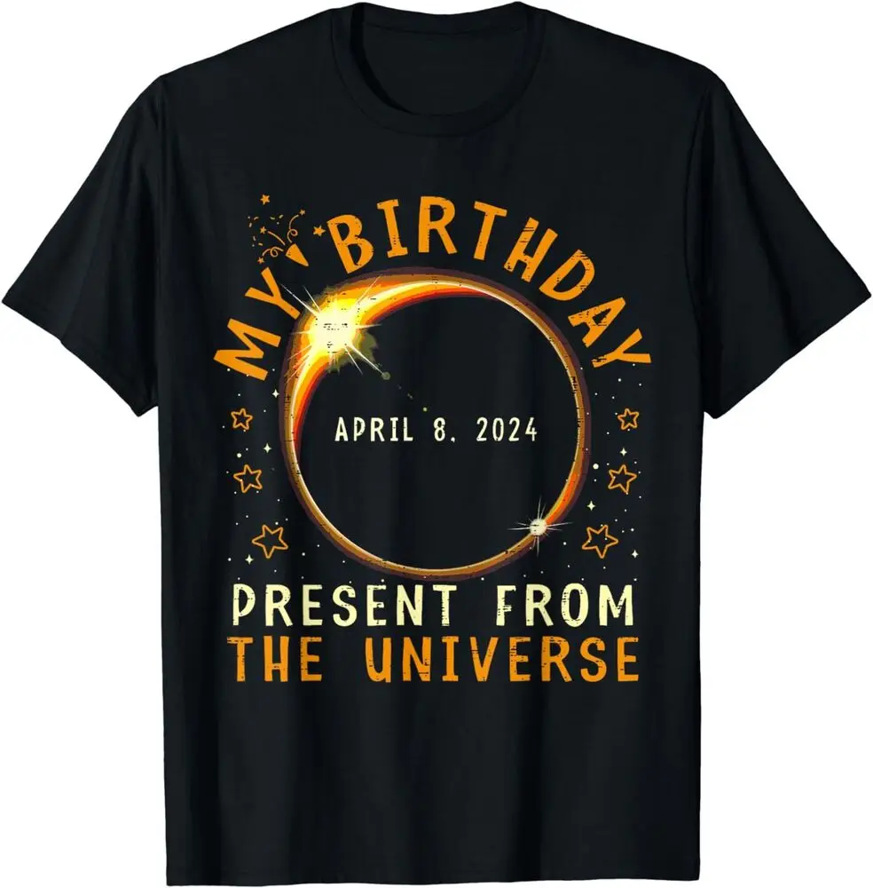 Solar Eclipse 2024 Birthday Present 4.8.24 Totality Universe Unisex T-Shirt