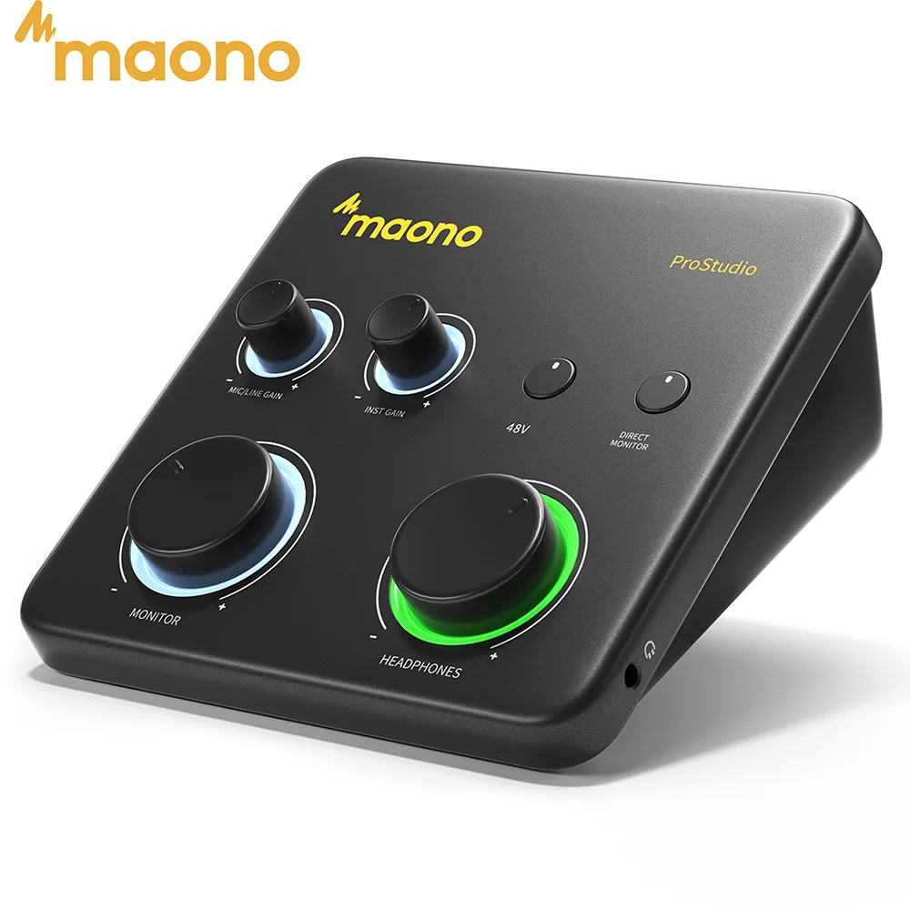 MAONO PS22 Lite USB Audio Interface for PC XLR Input 24-bit/192kHz Routing Software Loopback ASIO for Recording Music Guitar DAW
