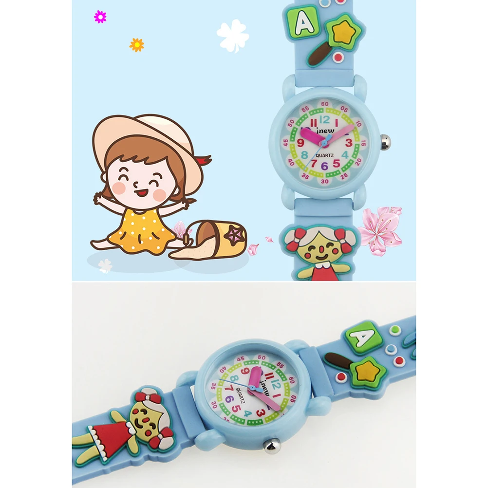 

Children Cartoon Waterproof Quartz Primary School Children'S Watch Cute 3D Silicone Kids Watches Primary School Childrens