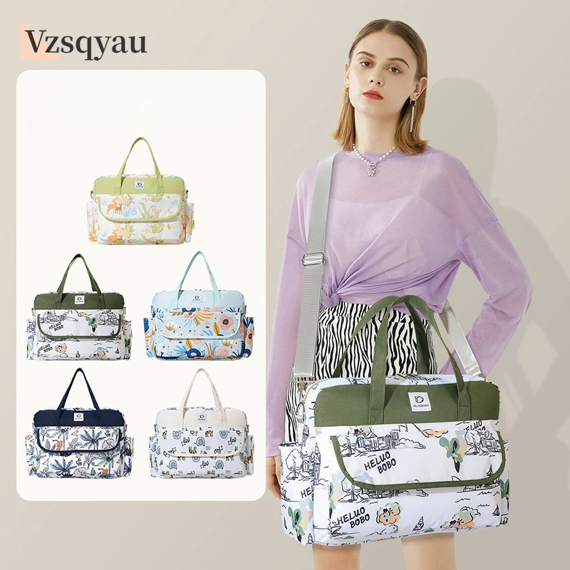 

Новый стиль, водонепроницаемая сумка для подгузников, большая вместительная сумка-мессенджер, дорожные сумки для подгузников, многофункциональные сумки для беременных и малышей, коляски