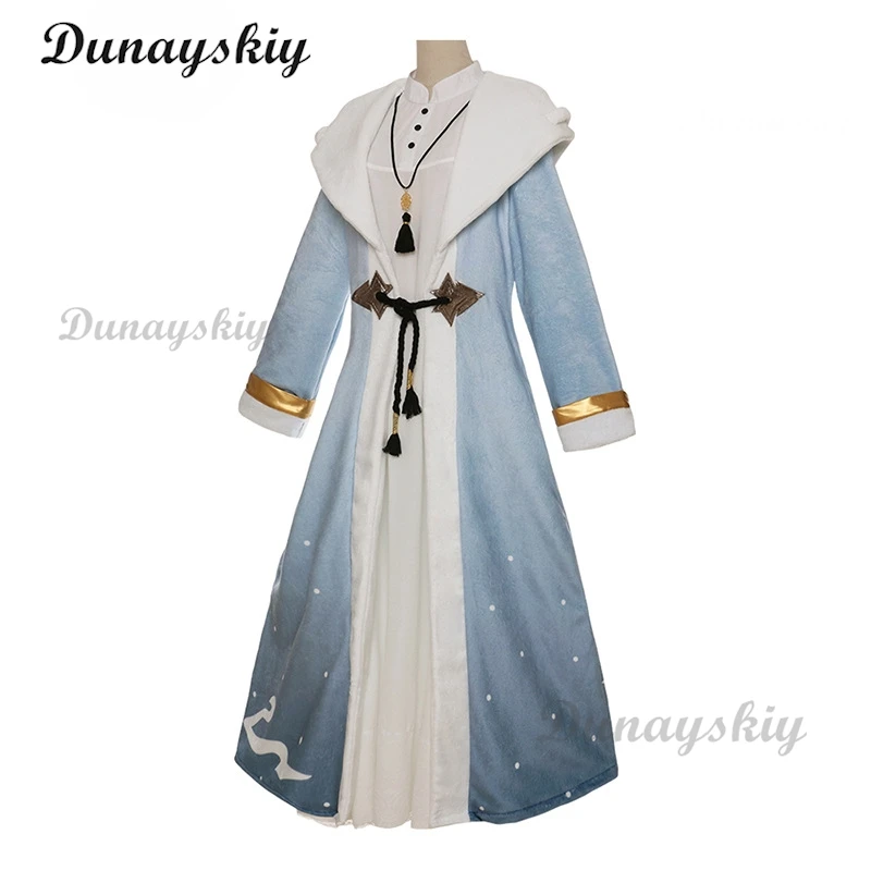 Camisón de luna creciente FF14 para hombre, disfraz de Cosplay blanco, ropa de dormir bonita, traje de fantasía, Unifoerms de Halloween, hecho a medida