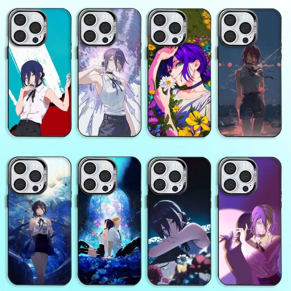 

Anime Cool Chainsaw Man Reze Phone Case For iPhone17,16,15,14,13,12,11 Plus,Pro Max Black Candy Matte Shockproof Cover
