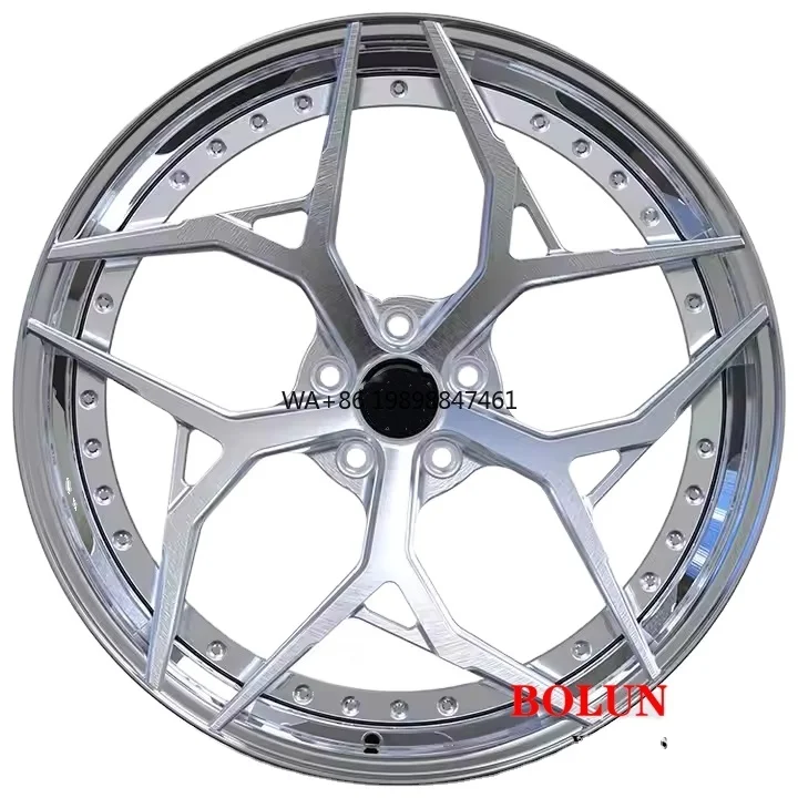 

18''-26'' Custom 2-piece Polished/Brushed Sliver Forged Car Wheels/rims for Luxury high-end customization