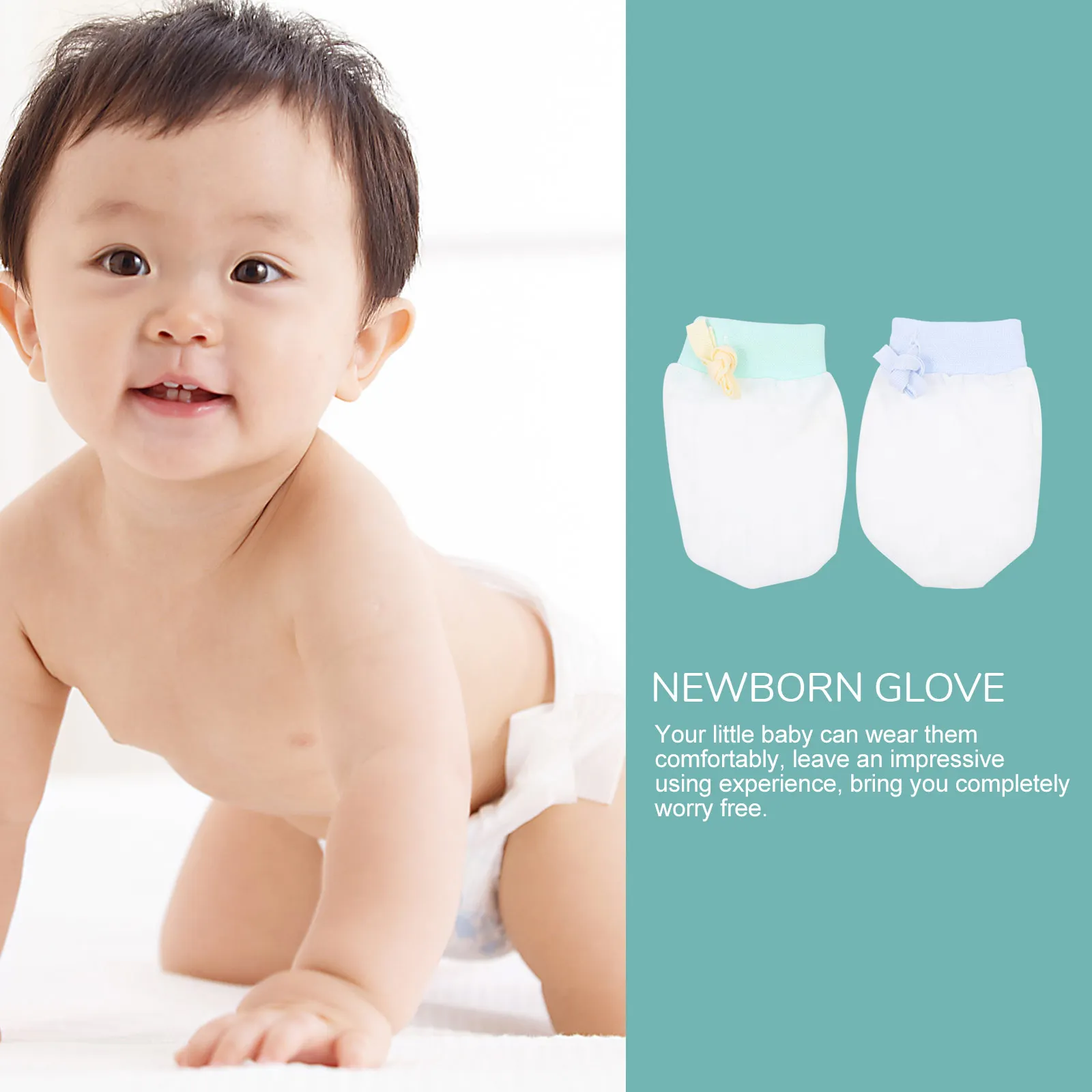 Рисунок 3 - 2 пары варежек из ледяного шелка для новорожденных