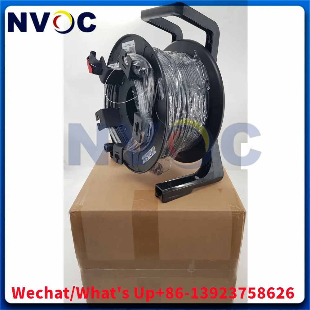 200M with PCD310 REEL SM,2C,G657A1,TPU Jacket, Armored Black Cable,Dia:4.0mm,1Pcs SC/UPC(2C)-SC/UPC(2C) Fiber Optic Patch cord,