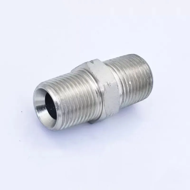 Złącze hydrauliczne typu C prosto przez gwint męski BSP 1/8 1/4 3/8 1/2 1JG 74 zewnętrzny Adapter stożkowy/brytyjski łączniki rurowe — zdjęcie 6