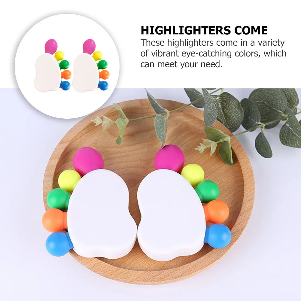 

2 комплекта, креативные ручки-маркеры в форме пальца ноги, красочные долота для студентов, заметки, канцелярские принадлежности, ручки-маркеры