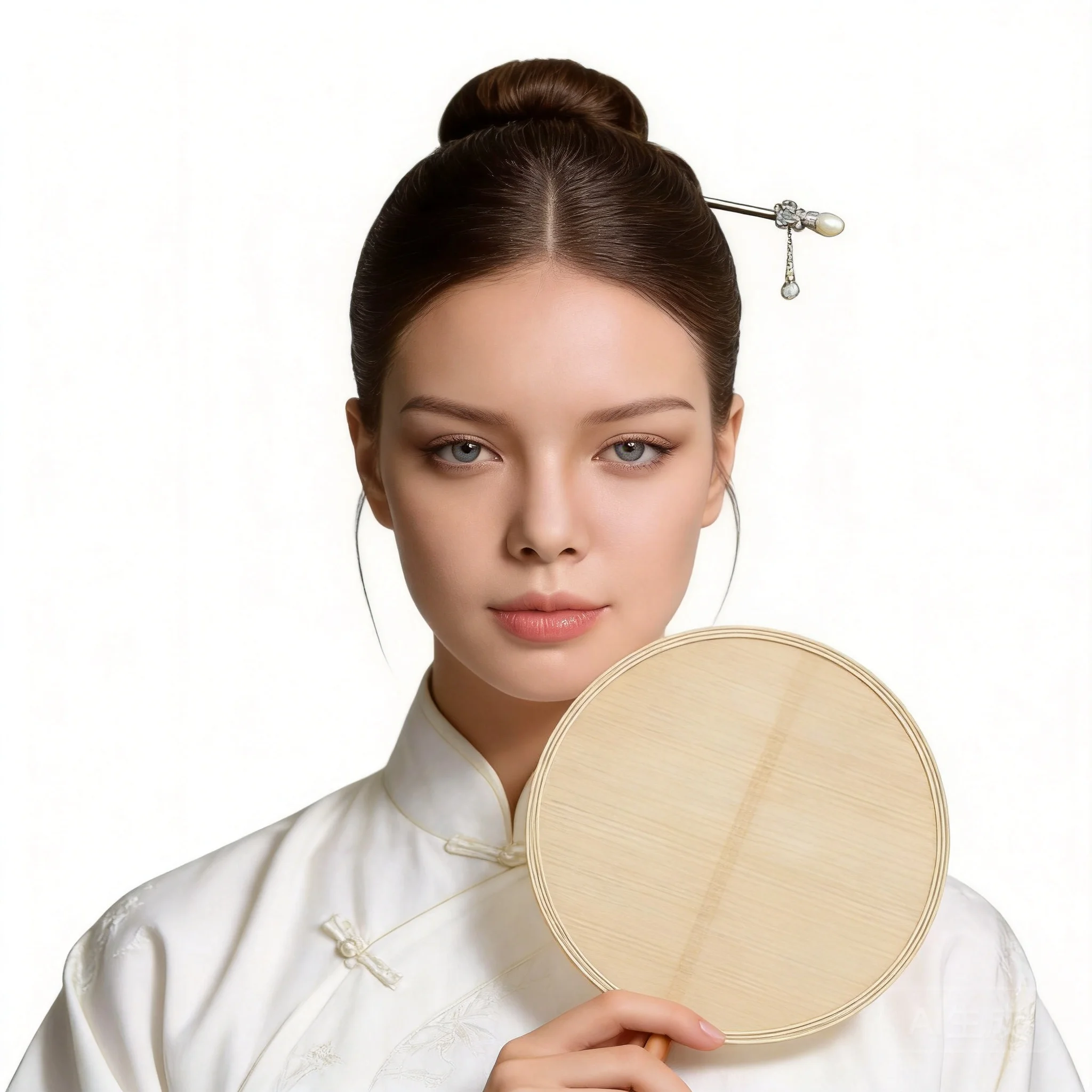 Horquilla de Plata con Borla y Flor de Magnolia de Jade Hetian Chino, Estilo Vintage Hanfu, Accesorio para el Cabello para Mujer, Amuleto de Buena Fortuna