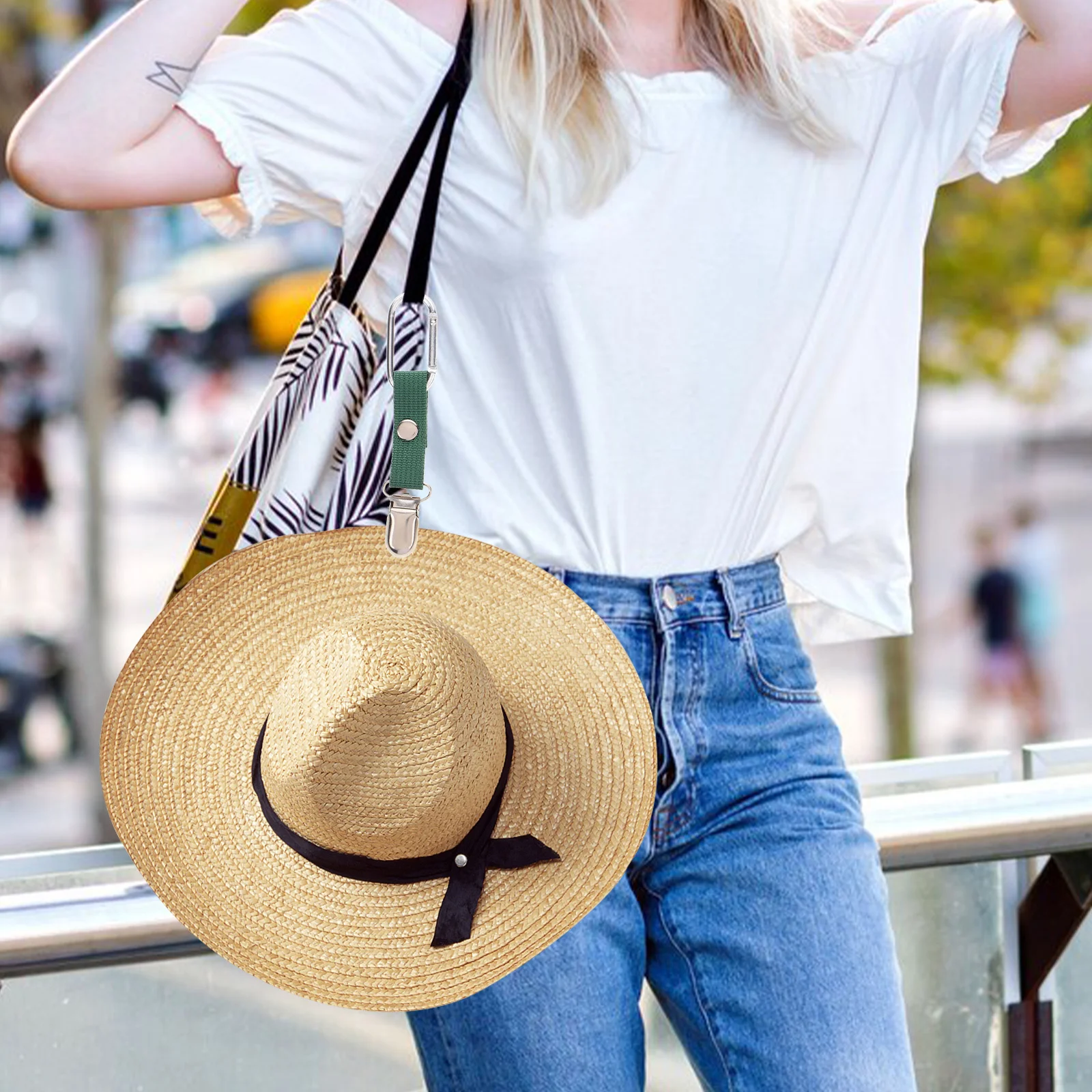 

3pcs Travel Hat Clips Backpacks Bags, Canvas Hat Holder For Luggage Suitcases, Elastic Strap For Sun Hats Scarves Straw Hats,