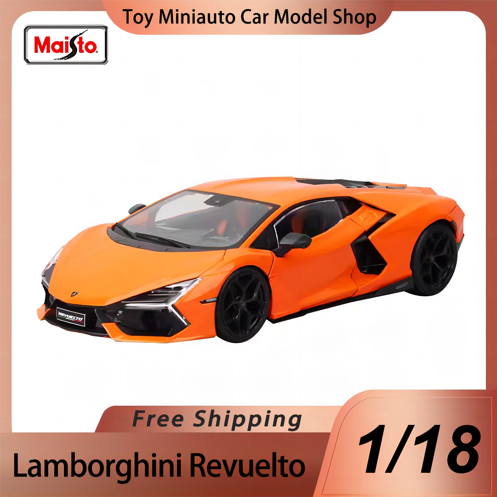 Maisto 1:18 Lamborghini Revuelto Sports Car Miniature Diecast Model Lamborghini Alloy Luxury Vehicle Toys Christmas Kids Gift