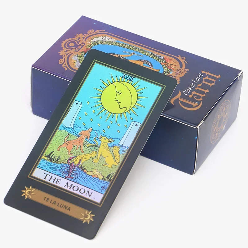 78pcs Spanish classic tarot cards oracle card board game Magical Fate Divination 205g cards with paper instructions 11.2*6.1cm