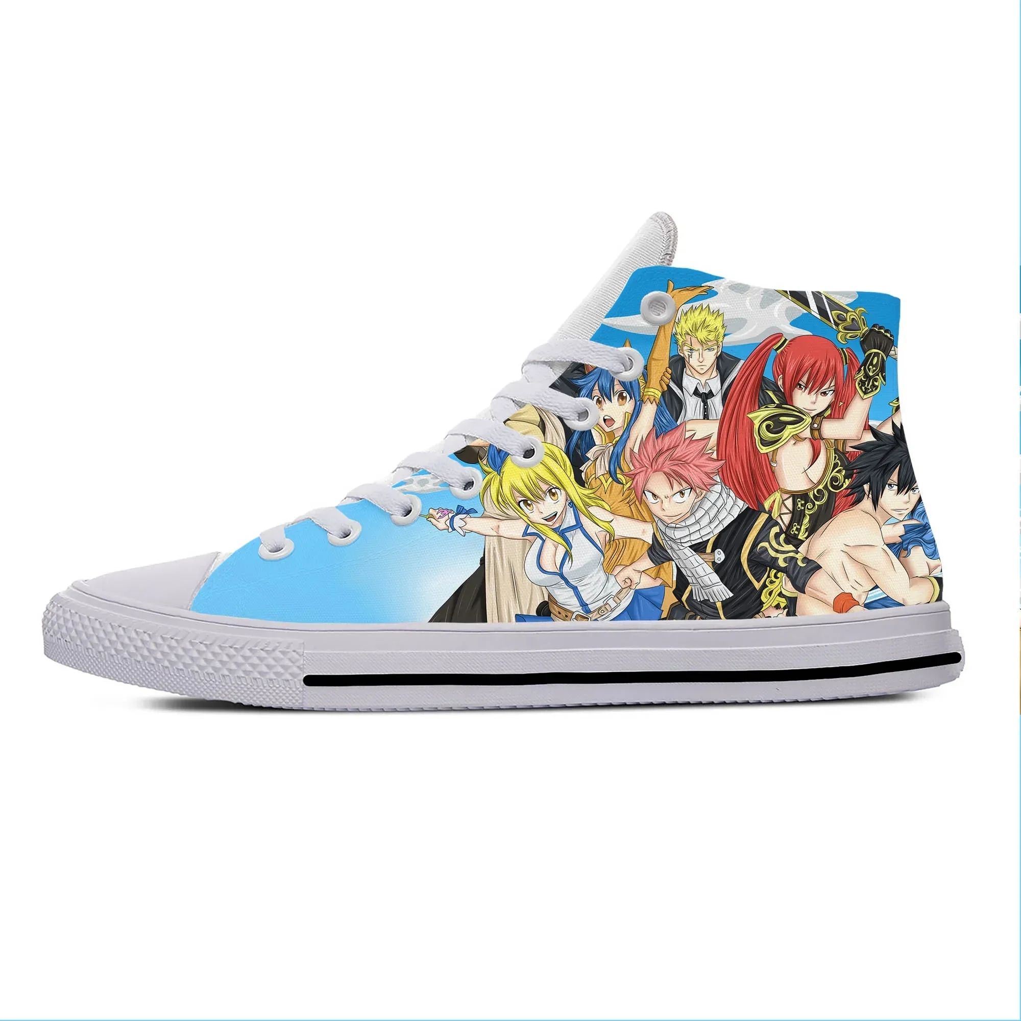 

Japanese Anime Manga Cartoon Comic Fairy Tail END Casual Cloth Shoes High Top Lightweight Breathable 3D Print Men Women Sneakers