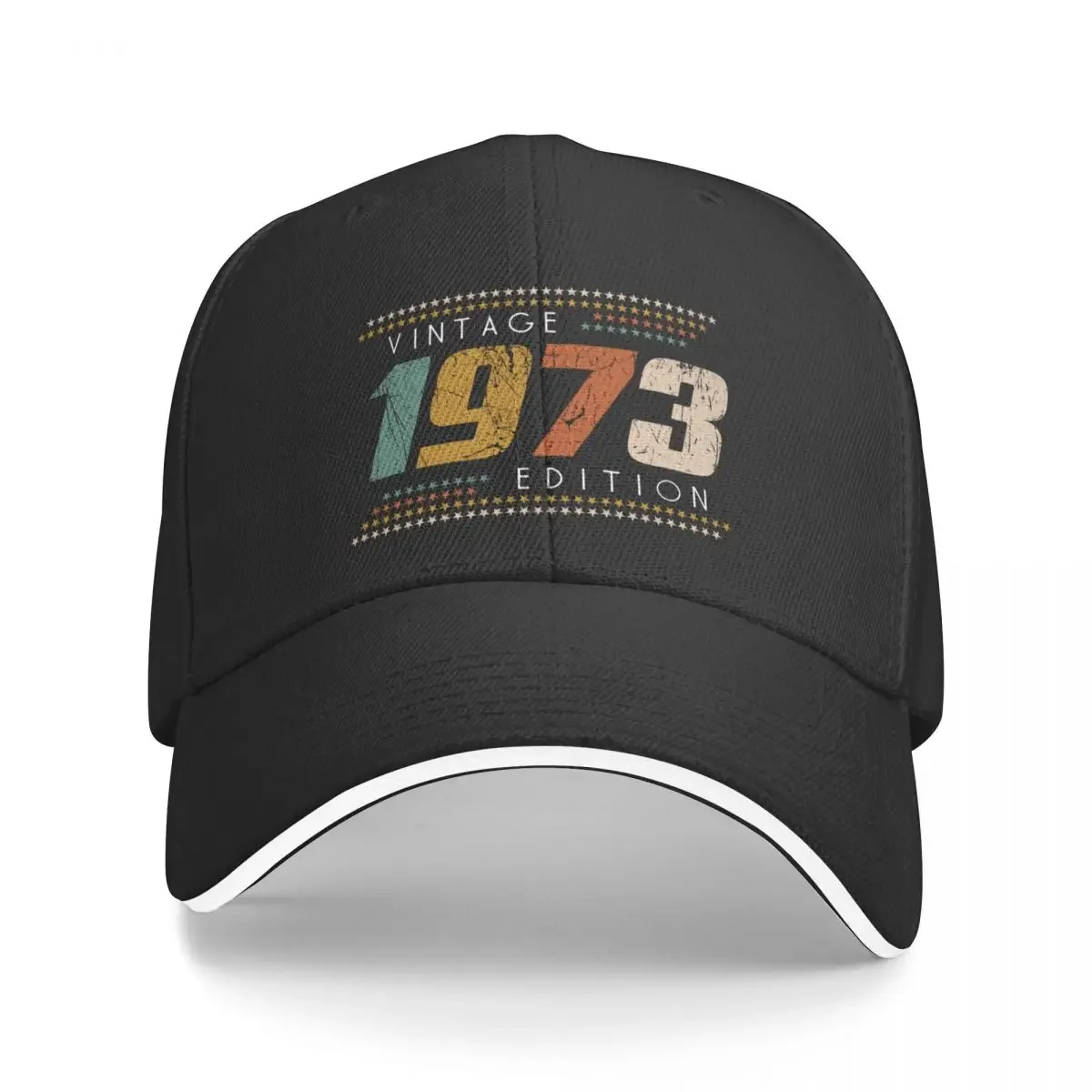 

50th Birthday 1973 Birthday Vintage Edition Baseball Cap Christmas Hat black Visor For Women Men's