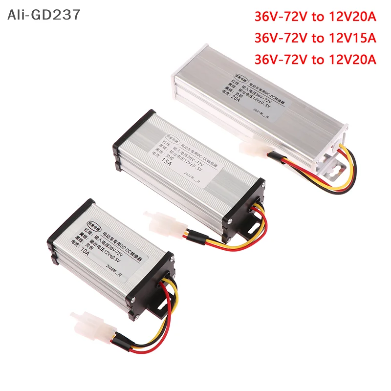 GD237-DC 36/48/60/72V To 12V 10A 15A 20A 180W Electric Vehicle DC Converter Electric Power Transformer