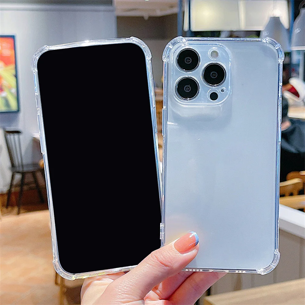 

Luxury Shockproof Transparent Soft Phone Case For Samsung S25 A56 A37 A26 A36 A17 A07 A55 A35 A16 S24 Phone Back Protector Cover