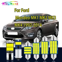 LED Interior Dome Map Light Kit For Ford Mondeo MK1 MK2 MK3 MK4 1992-2010 2011 2012 2013 2014 Canbus No Error Car Led Bulbs