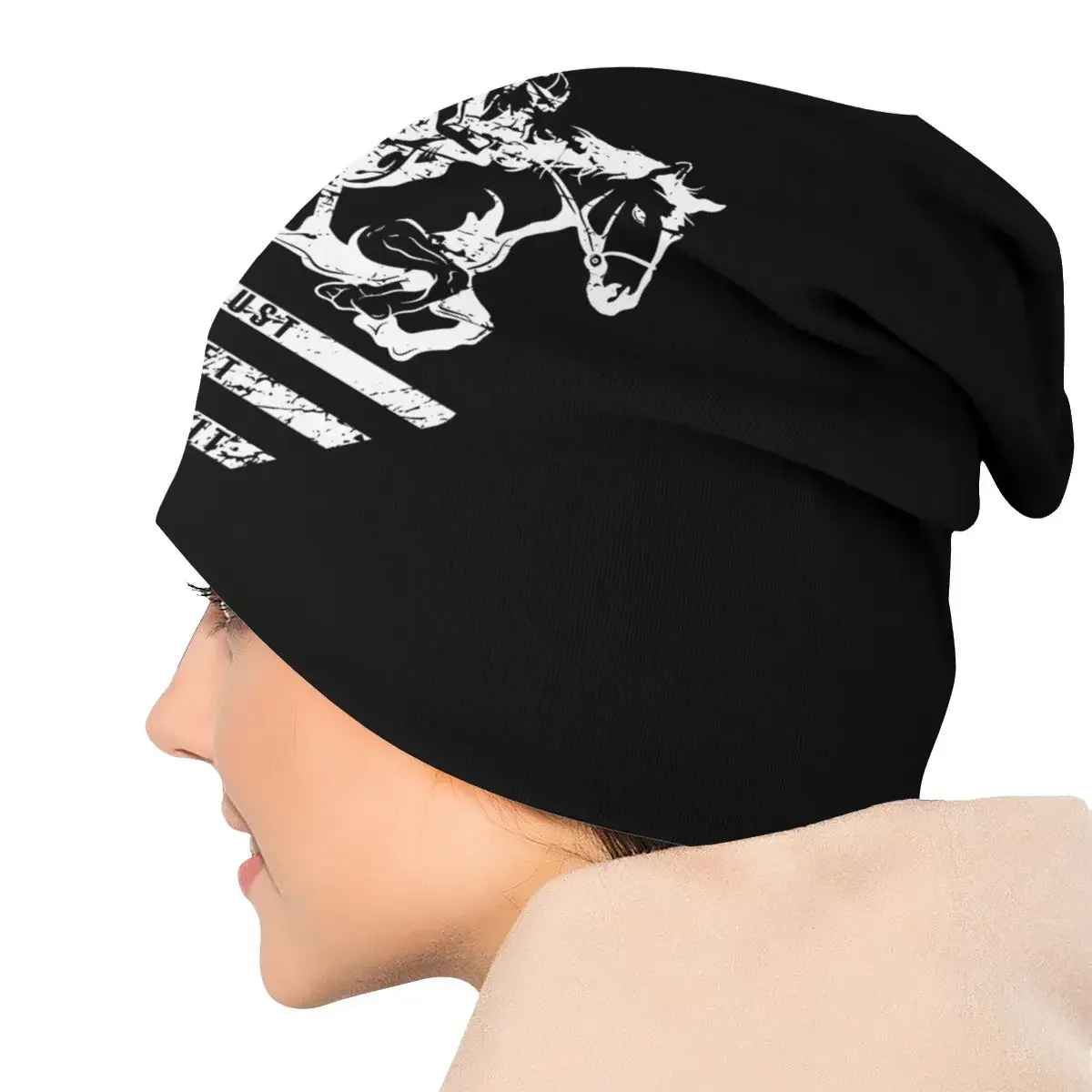 للجنسين بونيه مخصص الدافئة الحياكة قبعة الرجال تظهر القفز الحصان كول Skullies Beanies الكبار الفروسية الرياضة قبعات صغيرة قبعة تزلج