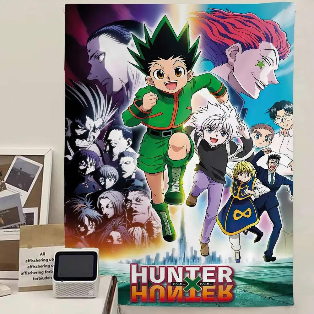 Hunter X Hunter Japanese Classic Anime Tapestry Art Printing Japanese Wall Tapestry Anime Wall Hanging Home Decor