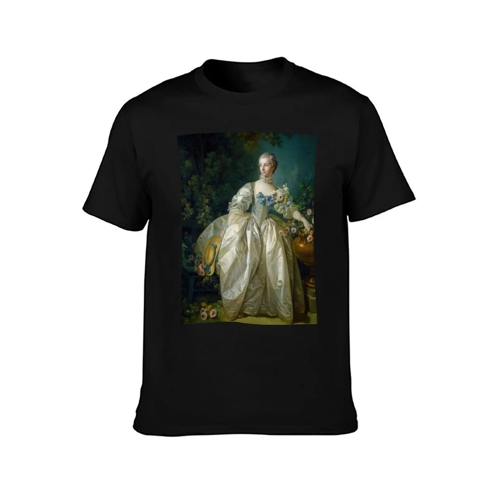 Madame Bergeret - Francois Boucher T-Shirt, Summer Casual Cotton Tee, Oversized Streetwear Tops, Vintage Graphic Print