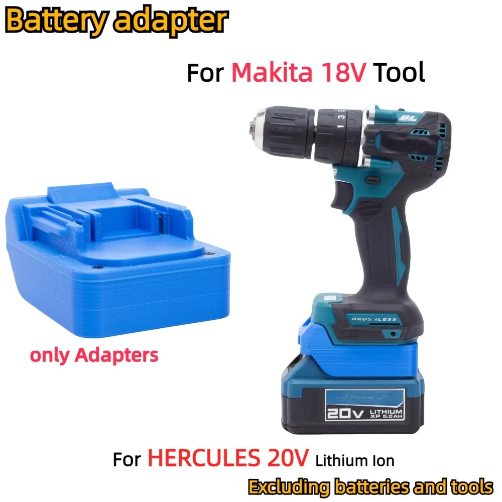 Adaptador e Conversor para Hercules Bateria Li-ion Ferramentas de Broca Elétrica sem Fio Makita 18v Acessório Somente Adaptador