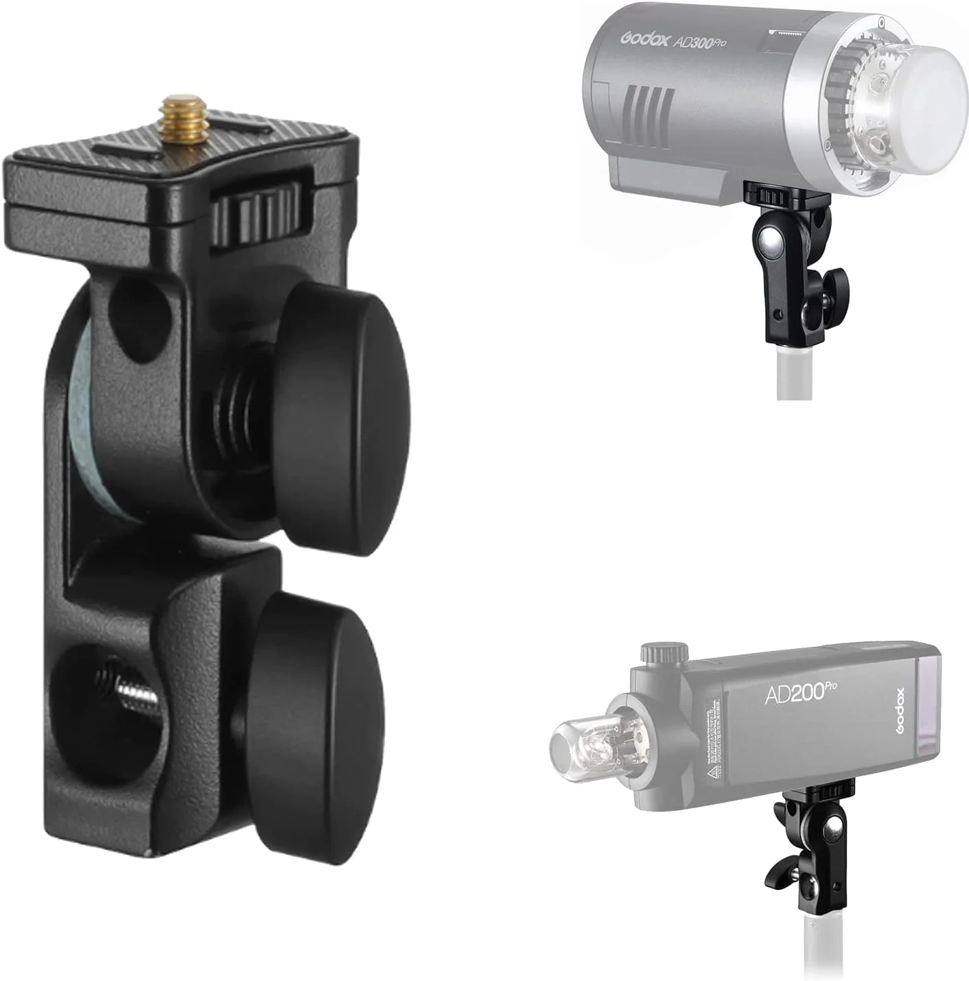 

Godox AD-E2 Flash Holder Metal Bracket with 1/4" On The Top for AD200 AD200Pro AD300Pro