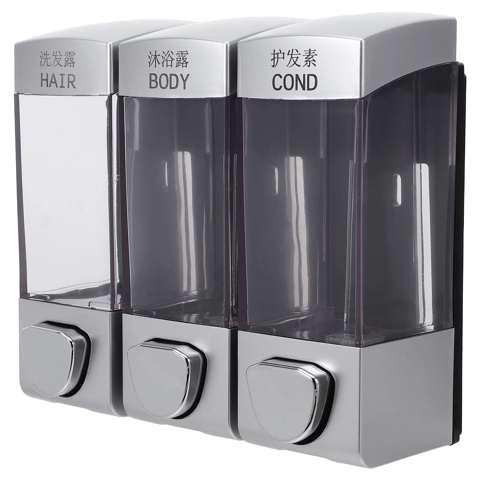 

Wall-Mounted Triple Outlet Soap Gel Dispenser Shampoo Pump ABS Plastic for Bathroom Shower Hair Conditioner Shampoo Pump