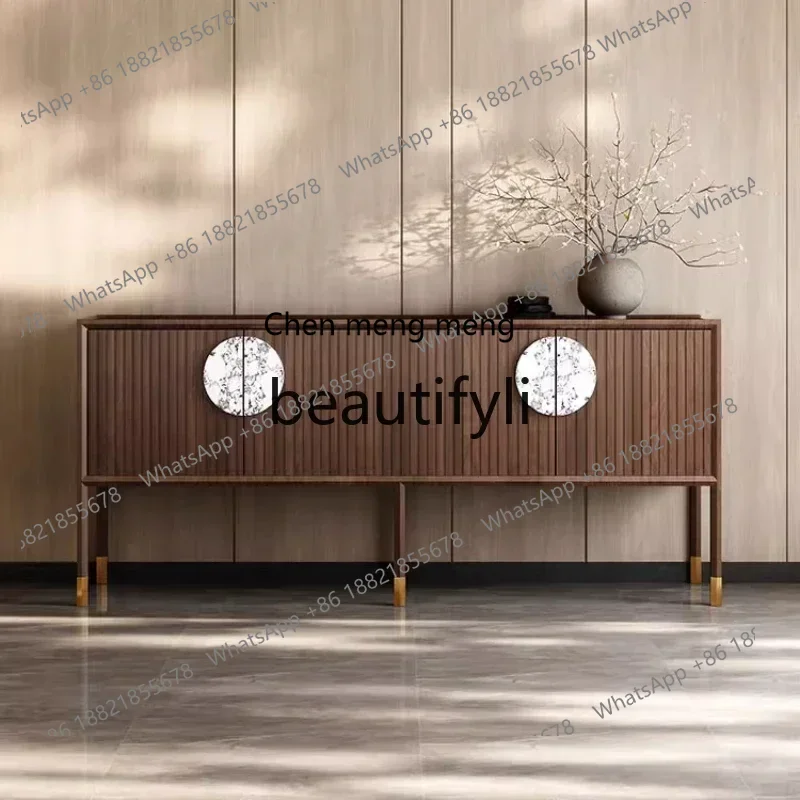 SS ss7486 Antique solid wood door cabinet in the dining side cabinet Italian light luxury villa storage cabinet