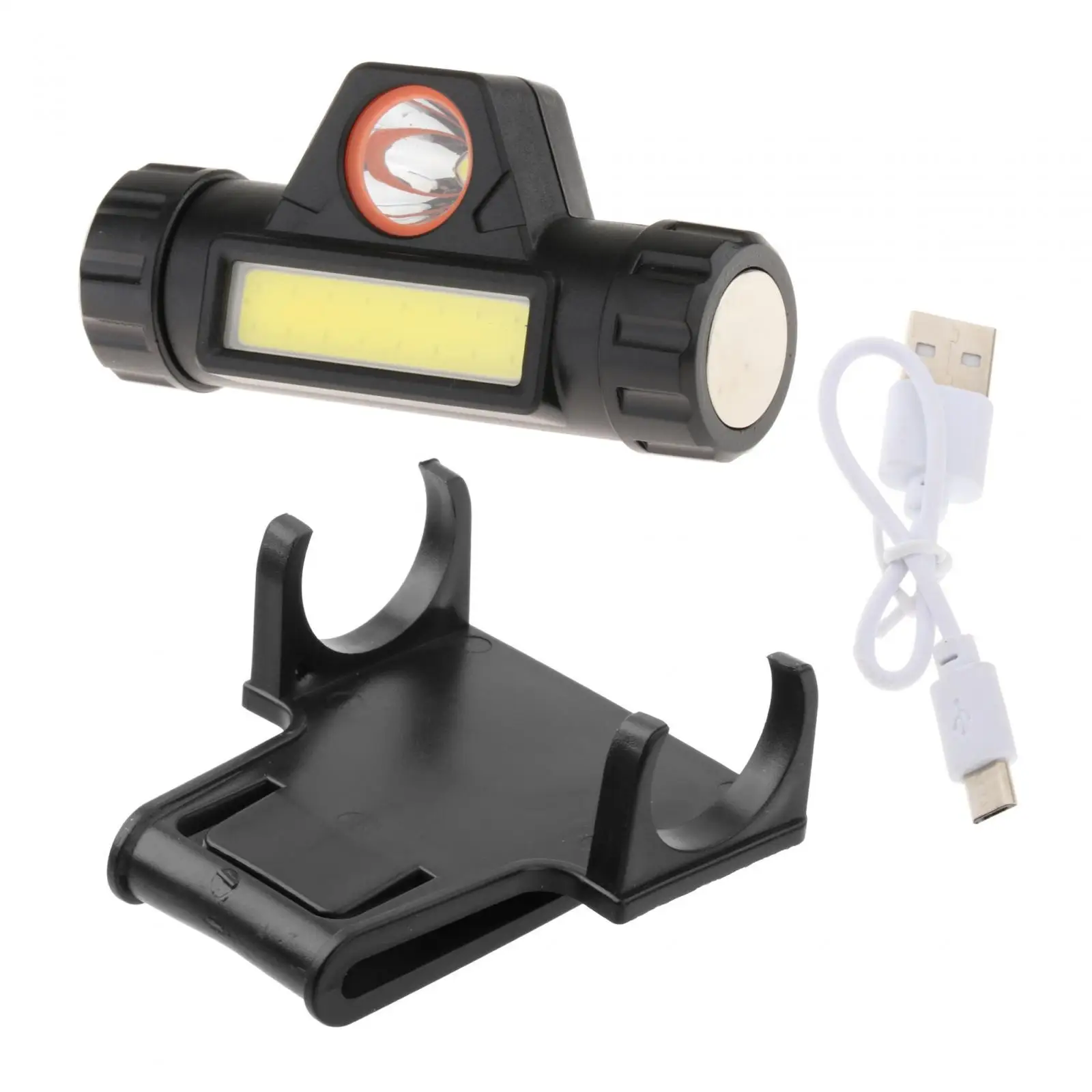 Capa de soldagem para capacete, Farol com suporte de montagem, Carregamento USB