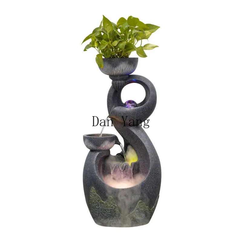 YJ fountain water feature lucky humidifier indoor living room entrance flowing water ornament circulating water floor