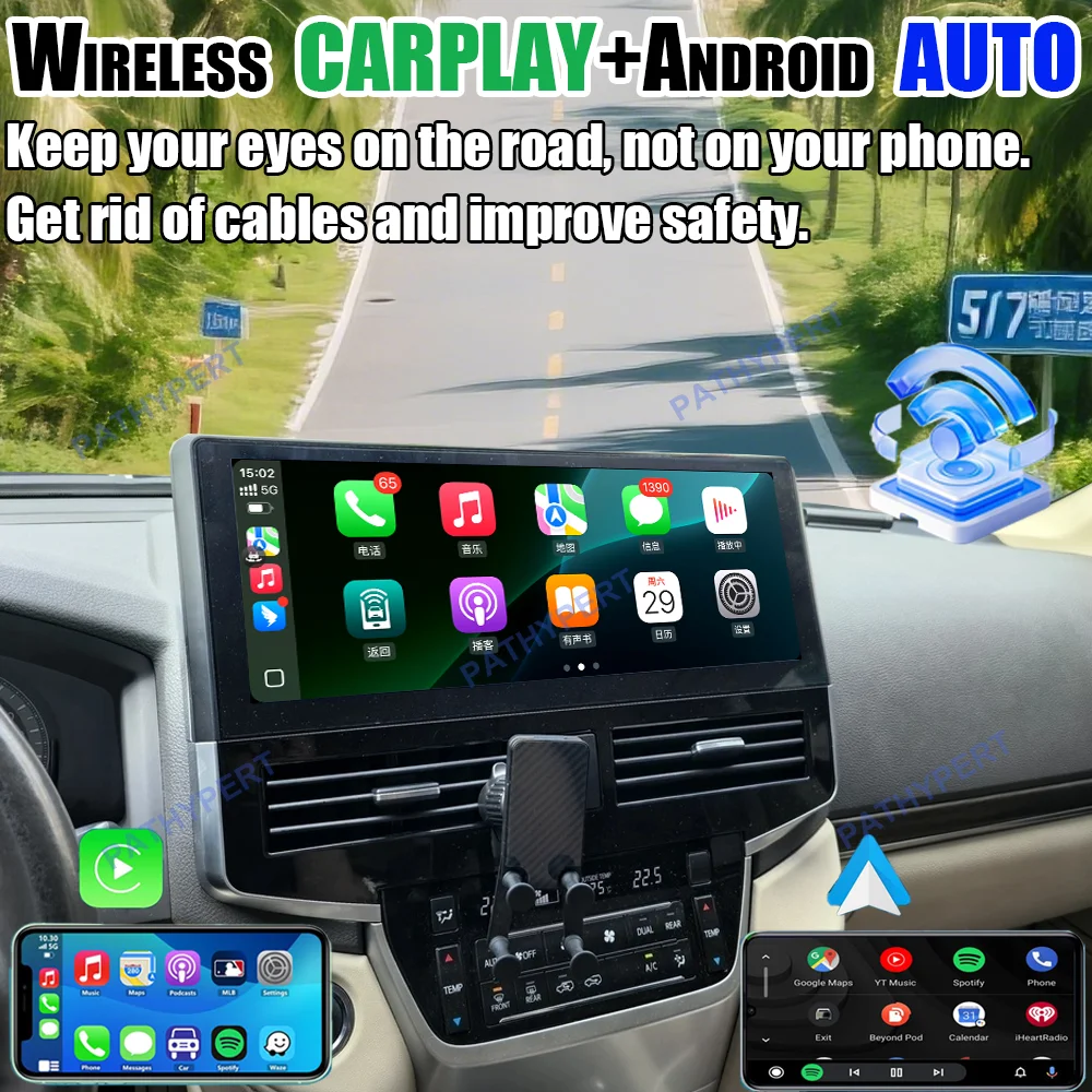 Android 14 CarPlay, Huawei HiCar Yilian For TOYOTA Land Cruiser 200 LC200 2007-2015 15
