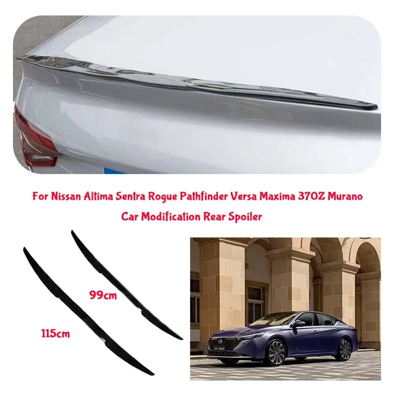 For Nissan PVC Material Car Special Tail Wing Punch-Free Integrated Paste Auto Spoiler car wing