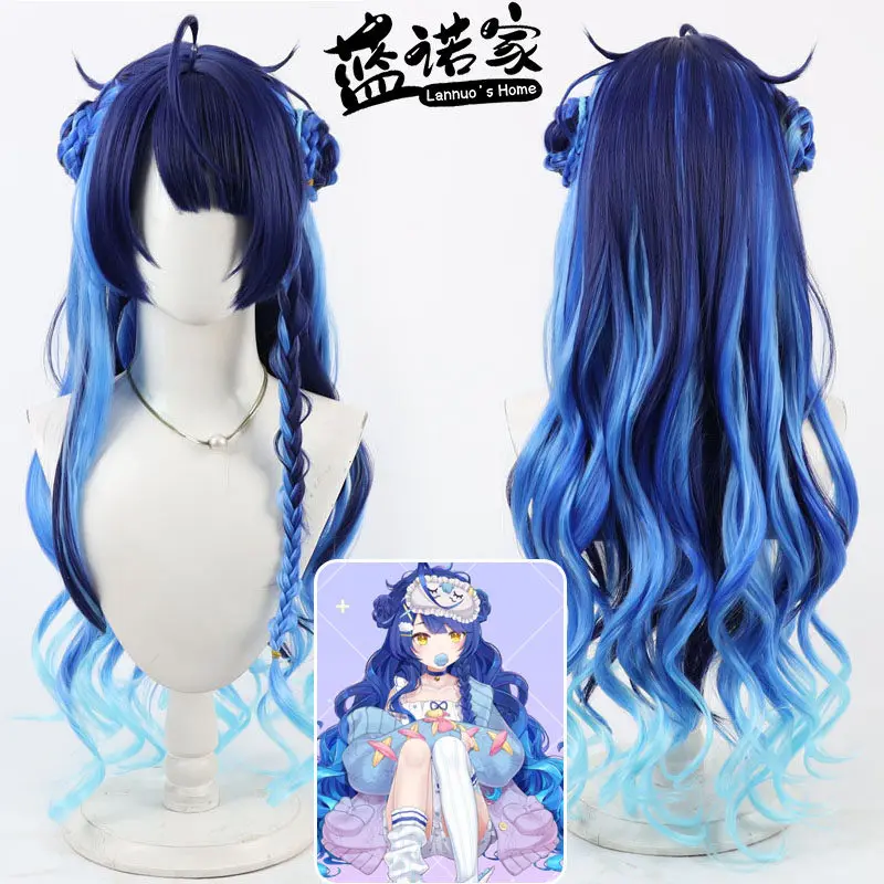 

Парик для косплея Virtual YouTube Vtuber Amamiya Kokoro, реквизит для Хэллоуина и карнавальных вечеринок, синтетические волосы, термостойкое волокно + шапочка для парика