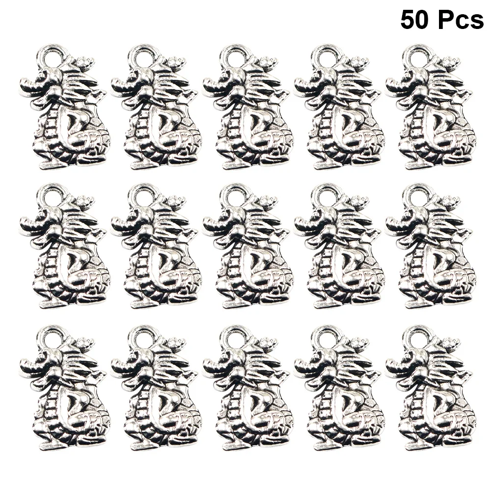 50 قطعة سبائك زودياك قلادة سحر DIY بها بنفسك صنع المجوهرات أساور أقراط قلادة مجموعة إكسسوارات معدنية صغيرة