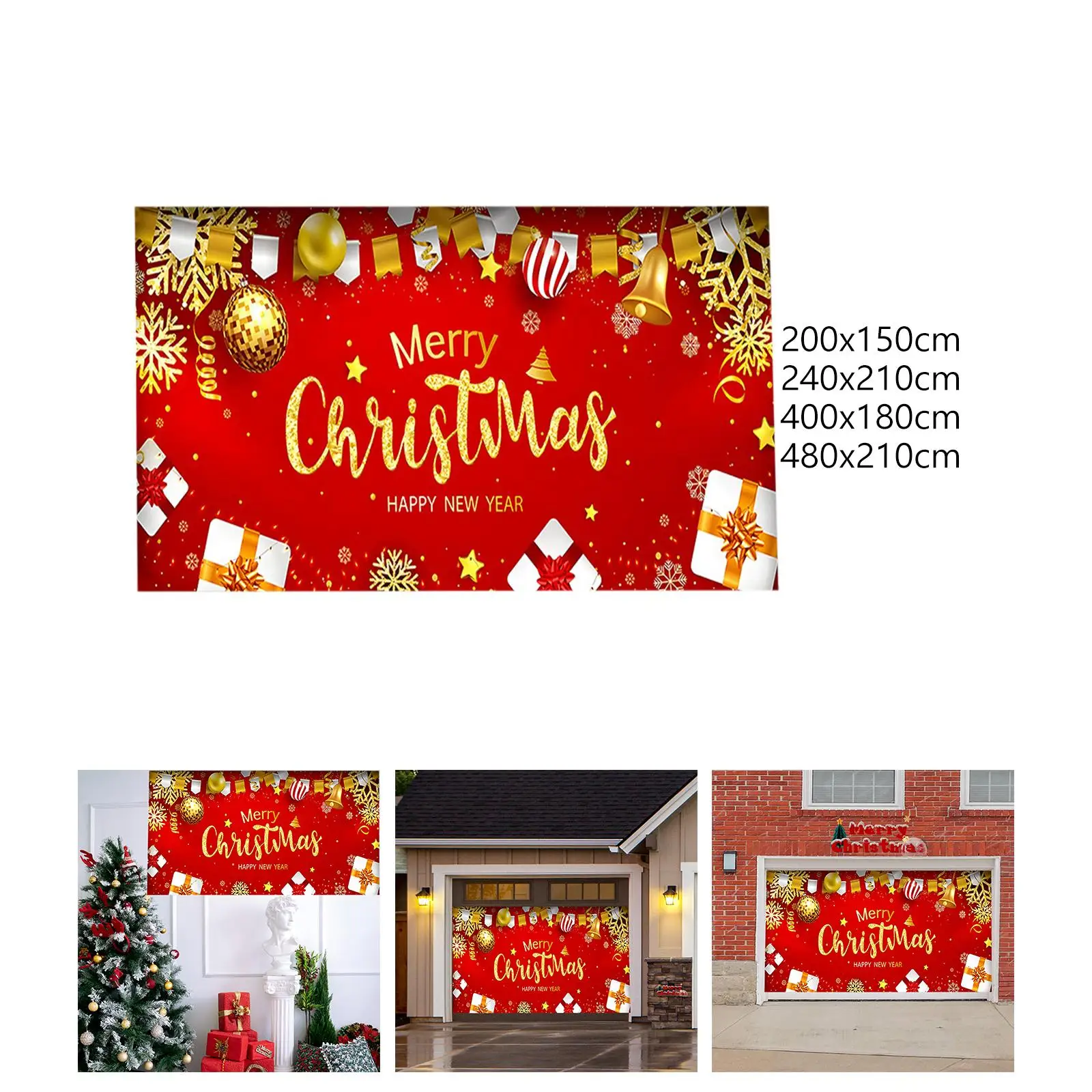 Christmas Garage Door Banner Decoration Merry Christmas Decorations for Wall