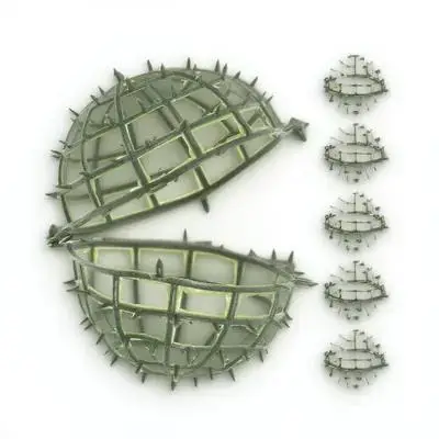 

6Pcs Flower Holder Exquisite Green Ball Frames Sturdy Edge-Free Design for Nursery Decor Faux Plant Display Rack