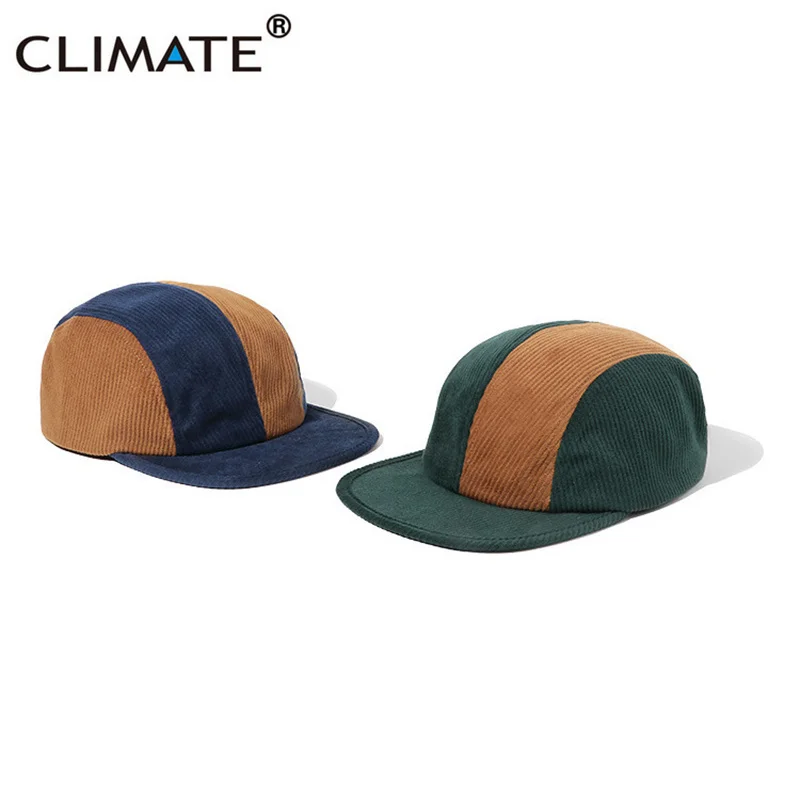 CLIMATE New Fashion Snapback Cap Corduroy Street Style Hiphop Baseball Cap 4 Panels Unique Skating Sport Cap Hats Snapback Hat