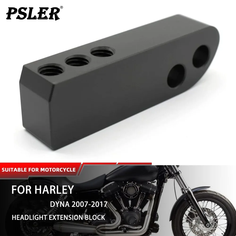 

Motorcycle Accessory Fairings Relocation Bracket Headlight Extension Block for Harley Dyna 2007-2017 2008 2009 2010