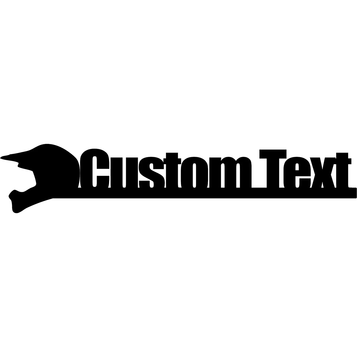 Personalized Custom Text Acrylic Car Decal Customizable Horse Head Sticker Waterproof Acrylic Decal for Car Window, Door, Bumper