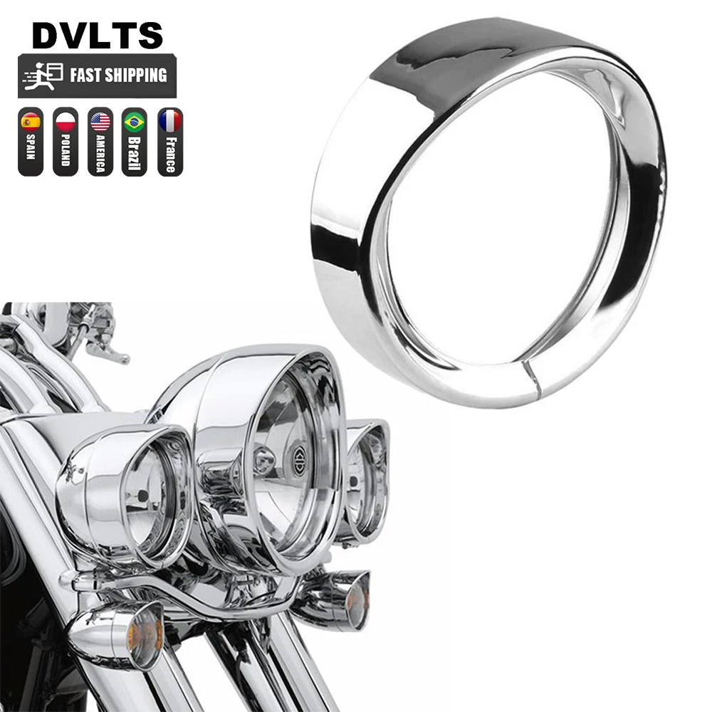 

Motorcycle 7" Headlight Trim Ring Visor Style For Touring Road King Electra Glide Softail FLHR FLD FLH Trike 1994-2022