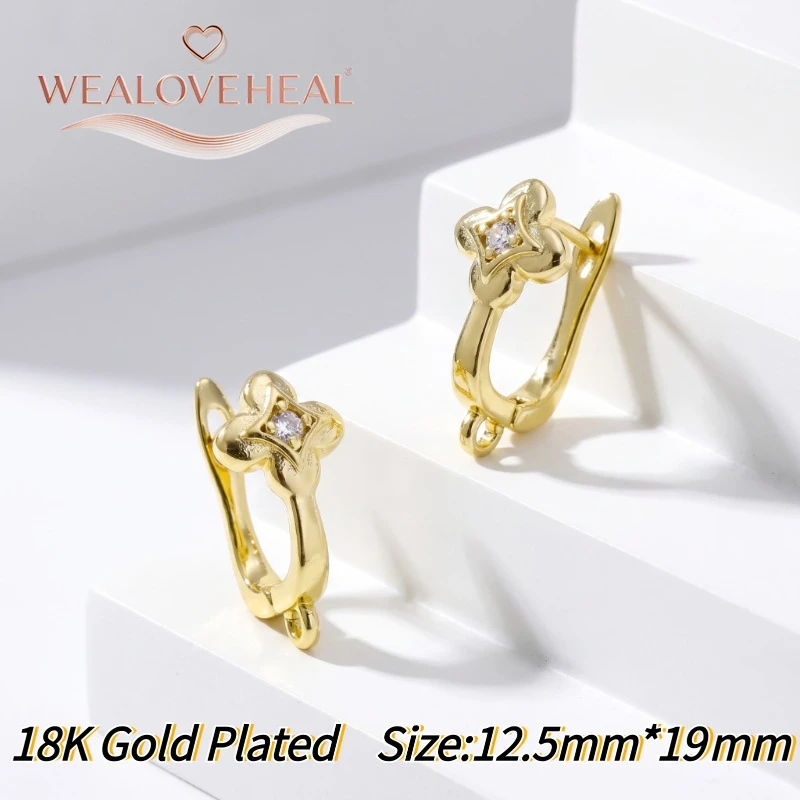 schmuckherstellung zubehör，18K vergoldete Messing-Ohrringverschlüsse mit Schmetterlingsmotiv, glitzernde, mit CZ besetzte Ohrringhaken, DIY-Schmuckherstellungszubehör für Frauen – Detail 22