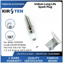 KIRSTEN Iridium Spark Plug for MINI COOPER CLUB COUNTRYMAN F54 F55 F56 F57 F60 1.5 2.0 13-19 ZR5SPP3320 12120040551 12120047375