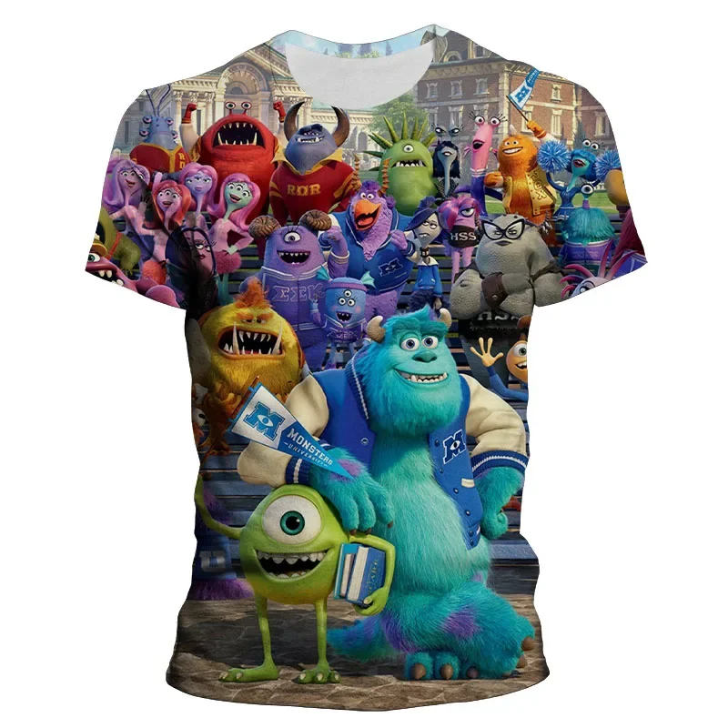 Camiseta de Sully Fur Monsters para niño y niña, camisa de manga corta con estampado 3d, a la moda