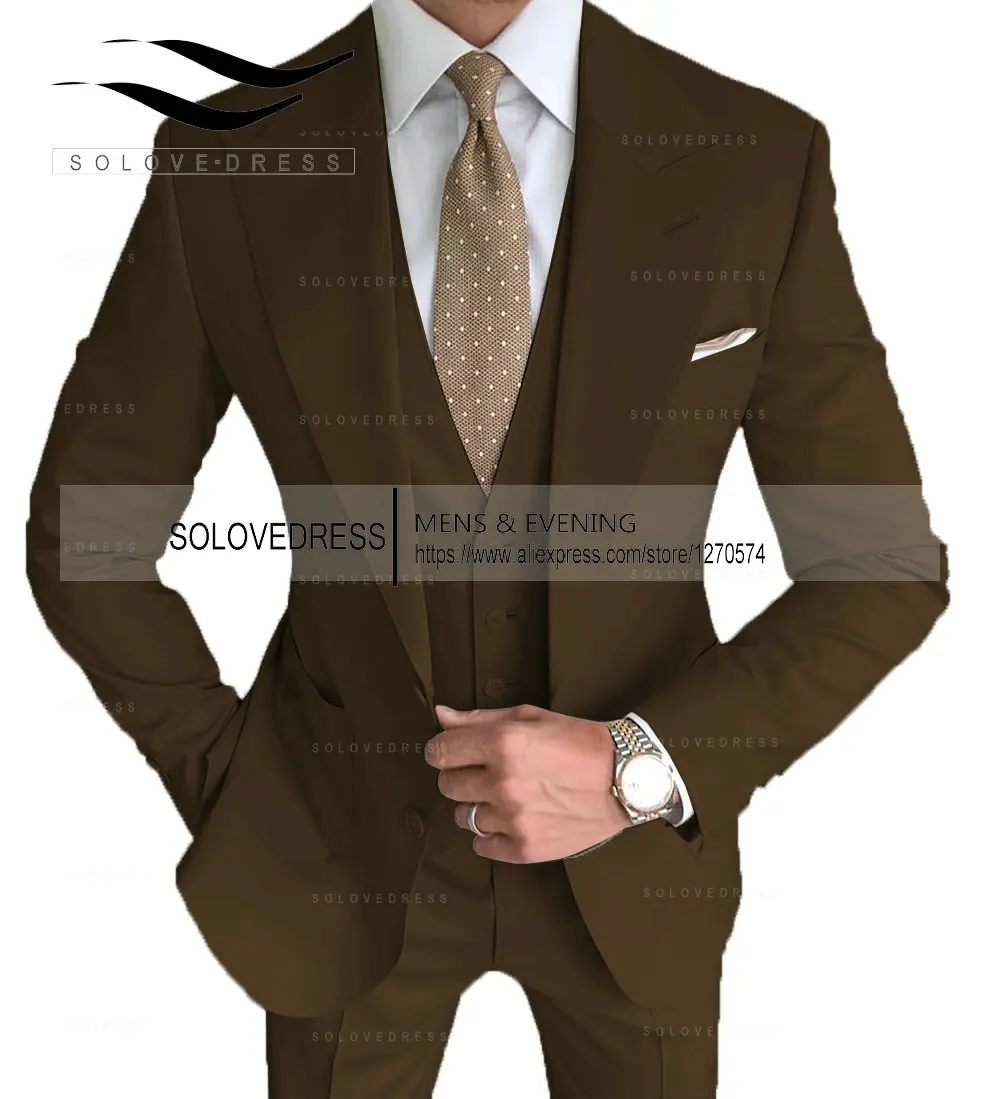 Trajes formales ajustados para hombre, esmoquin informal con solapa de chal negro de 3 piezas para padrinos de boda, trajes para hombre 2022 (Blazer