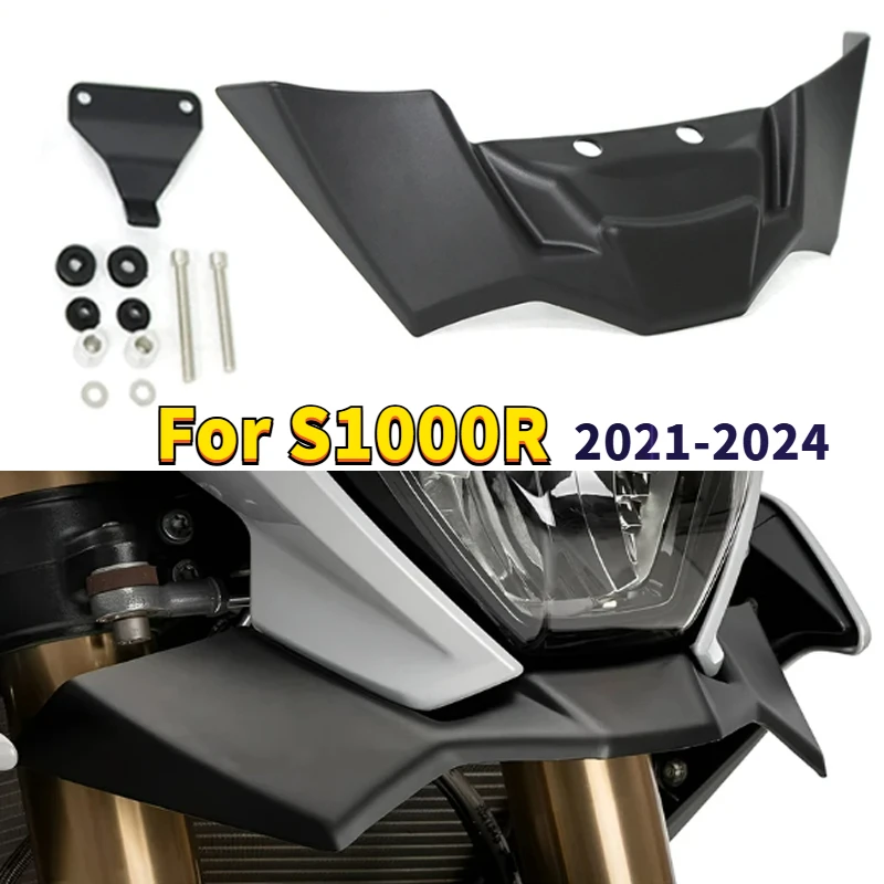 

Новый для BMW S1000R 2021 2022 2023 S 1000 R S1000 R обтекатель крыла прижимная сила голый передний аэродинамический спойлер крылышко мотоцикла