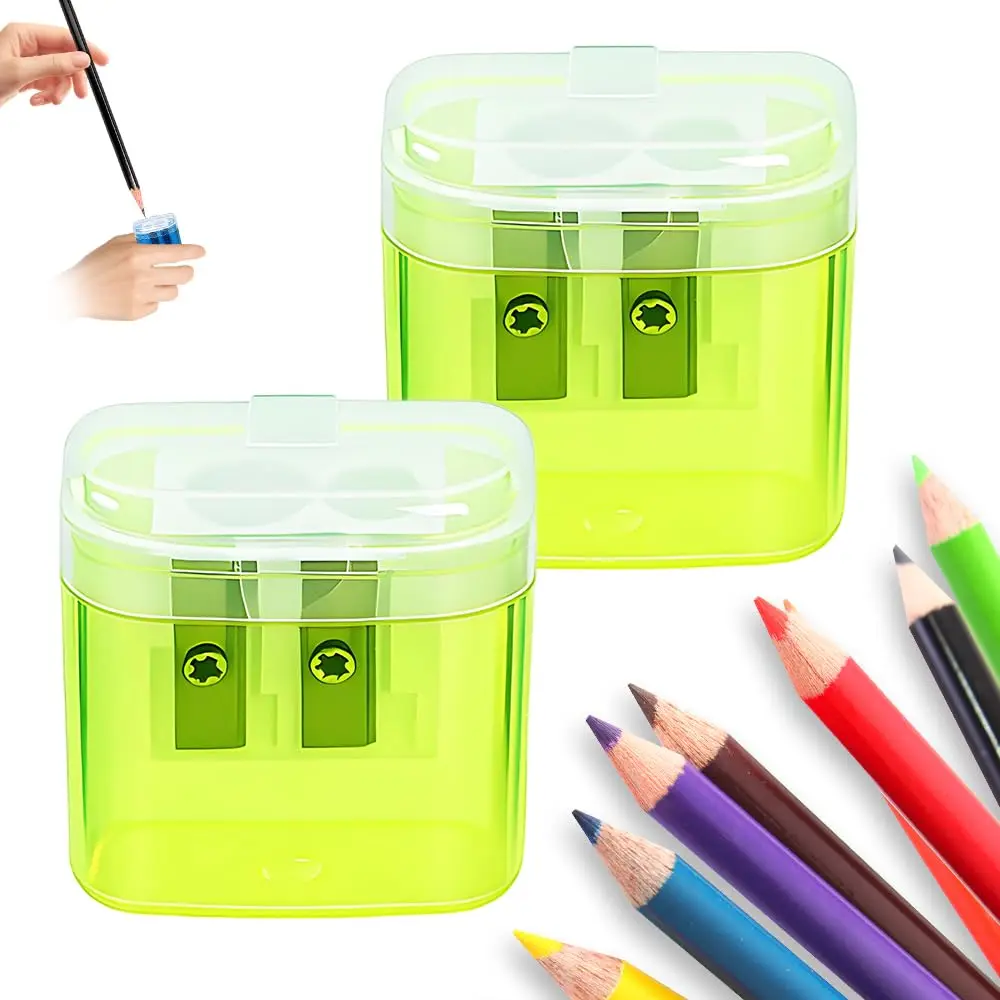 Handheld Pencil Sharpener Plastic Lid Pencil Sharpener Compact Pencil Sharpener Vibrant For Students Home Backpack