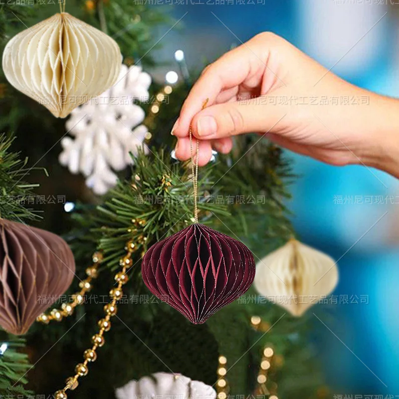 Decorazione della palla a nido d\'ape nuova decorazione della casa ciondolo decorazione di nozze Mini ciondolo decorazione dell\'albero di natale palla