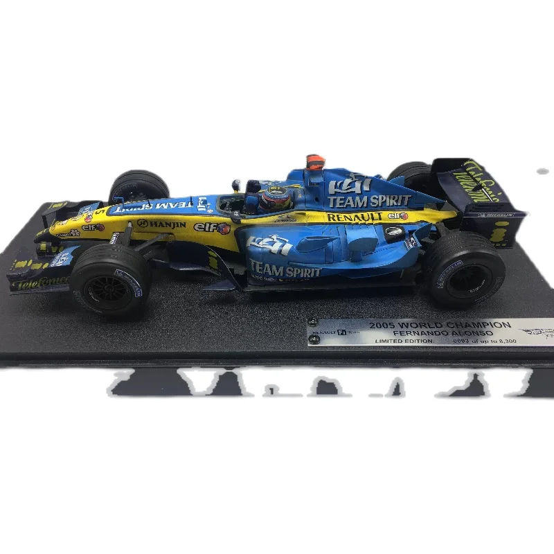 Scale model 1:18F1 Renault Team 2005 Brasilia WDC Alonso R25 model collection decoration, children's Christmas gift toys.